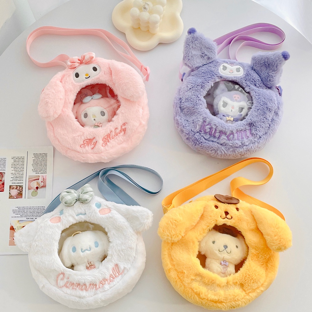 Túi Đeo Chéo Vai Kiểu Gấu Bông Dễ Thương Bắt Mắt Cho Nữ