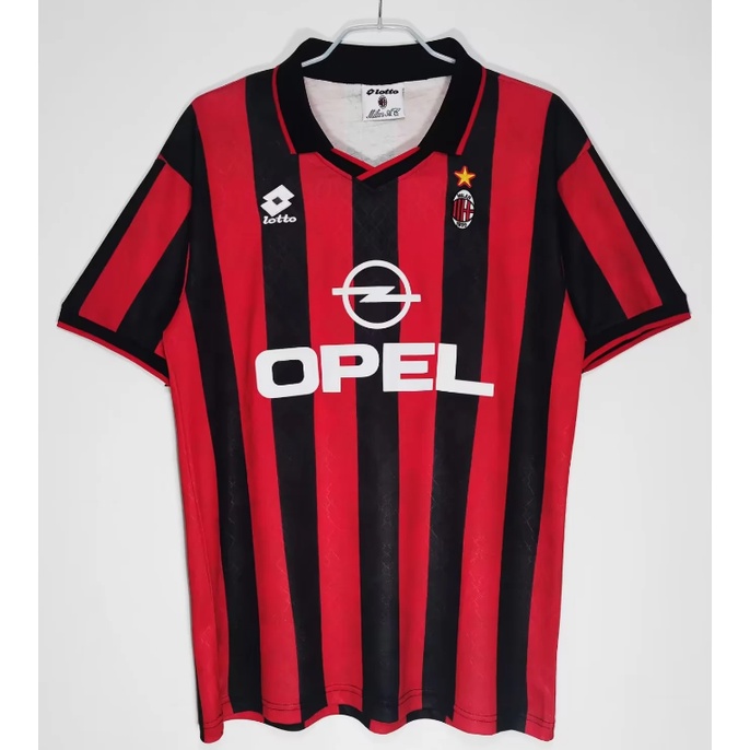 Ac milan home / away retro fan edition áo bóng đá dài tay