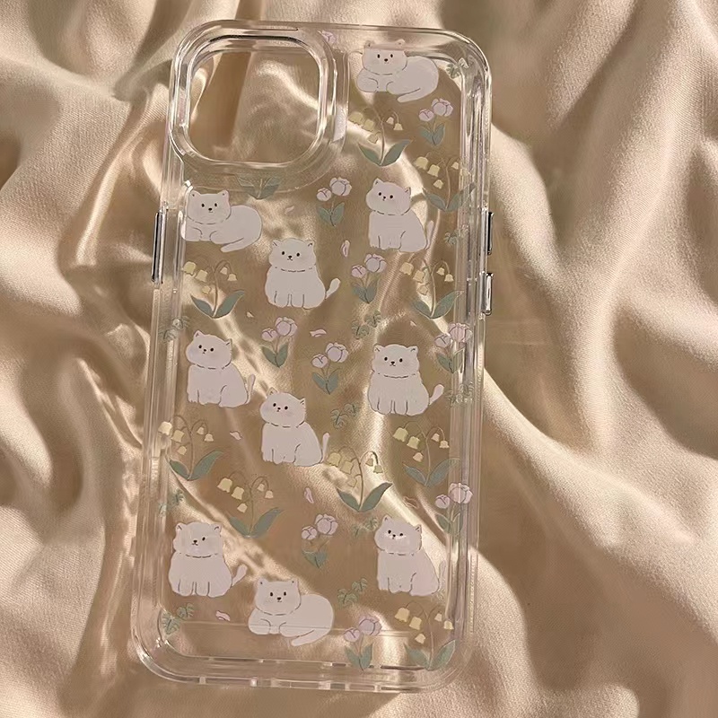Ốp Điện Thoại TPU Dẻo Họa Tiết Chú Mèo Dễ Thương Cho IPhone 14 13 12 11 Pro Max 7 8 XS X XR 6 6S Plus SE 2020
