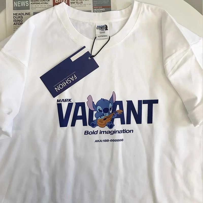 Áo Thun 100% Cotton Tay Ngắn Dáng Rộng In Họa Tiết Phong Cách Hong Kong Cổ Điển Thời Trang Mùa Hè Cho Nam Và Nữ