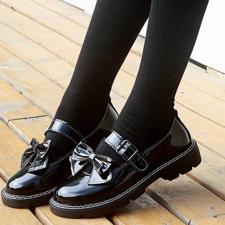 Giày Búp Bê Da Đính Nơ Xinh Xắn Phong Cách Lolita Nhật Bản Size 33-44 41 jk 42 43
