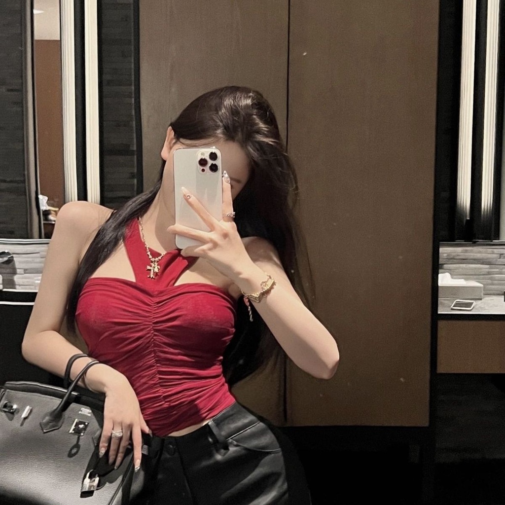 Áo lửng COZOKC không tay hở vai ôm dáng phong cách Hàn Quốc thời trang mùa hè dành cho nữ