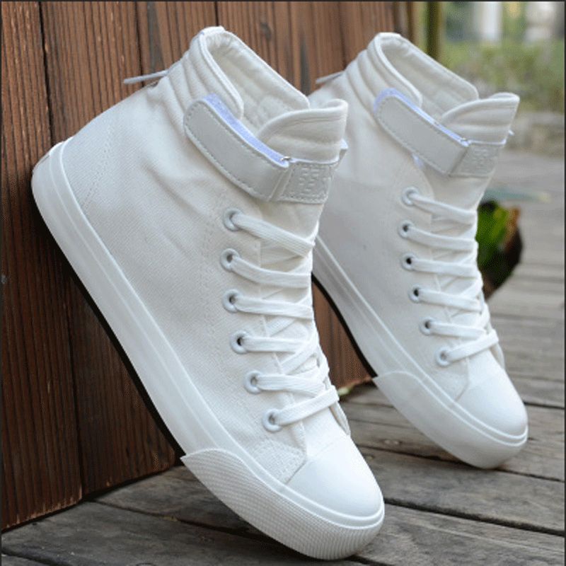 Kasut lelaki nikesport kasut sukan sneakerwhite high-top couple canvas shoes phong cách hàn quốc nam s breathable all-match sne