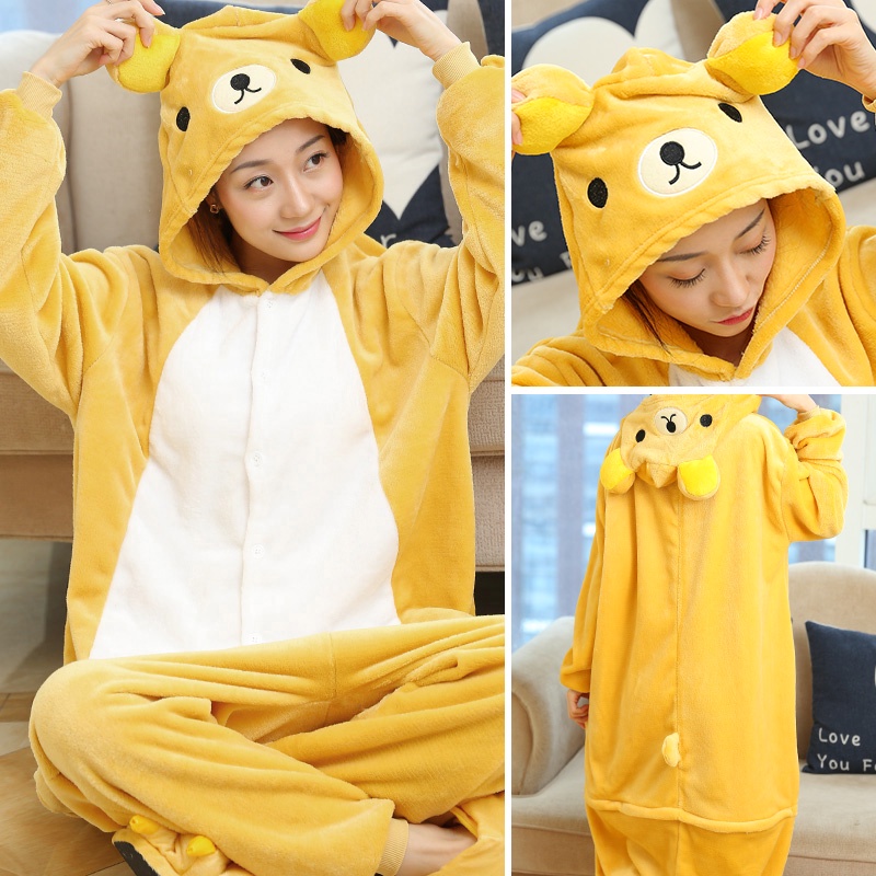 Bộ Đồ Ngủ Liền Thân Hóa Trang Nhân Vật Hoạt Hình Pikachu / Gấu Trúc / Stitch Đáng Yêu Cho Nam Và Nữ