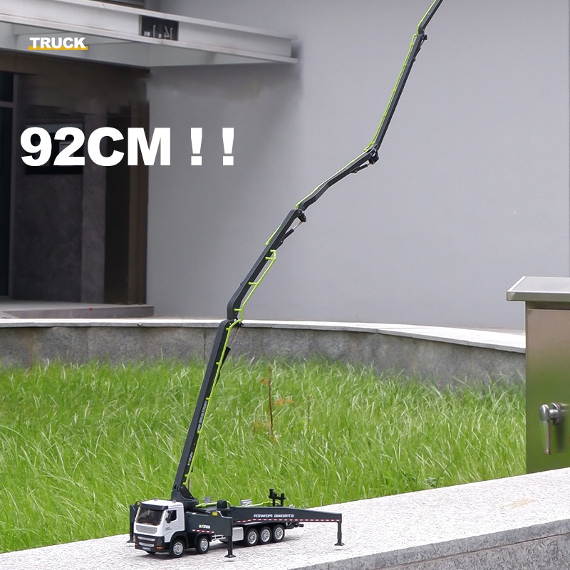 Mô Hình Xe Tải Bơm Bê Tông Bằng Hợp Kim Tỉ Lệ 1: 50