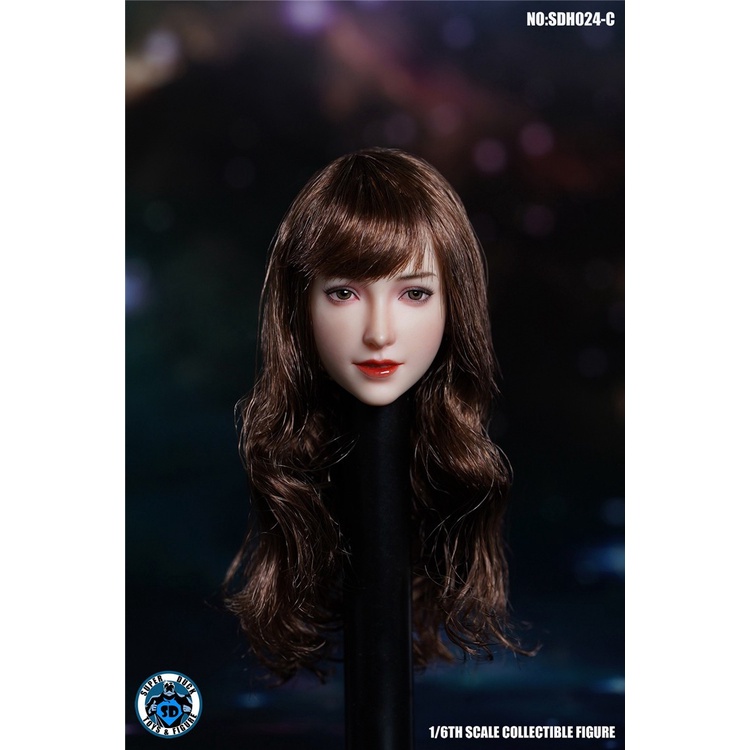 Mô Hình Điêu Khắc Đầu Cô Gái Tỉ Lệ 1 / 6 SDH024 2B 12 "