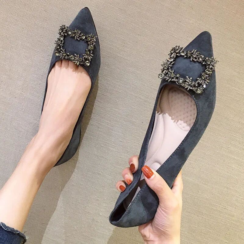 Giày Búp Bê Đế Mềm Mũi Nhọn Thời Trang Cho Nữ Size 33-46