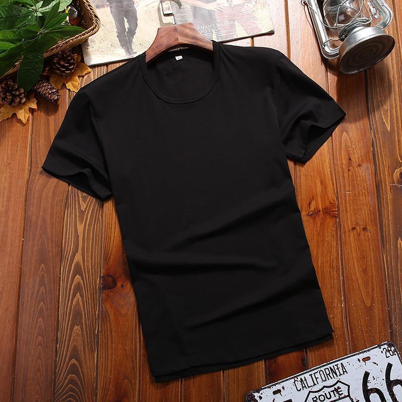 Áo Thun cotton Tay Ngắn Màu Trơn Họa Tiết Rằn Ri Thoáng Khí Thời Trang Mùa Hè Cho Nam