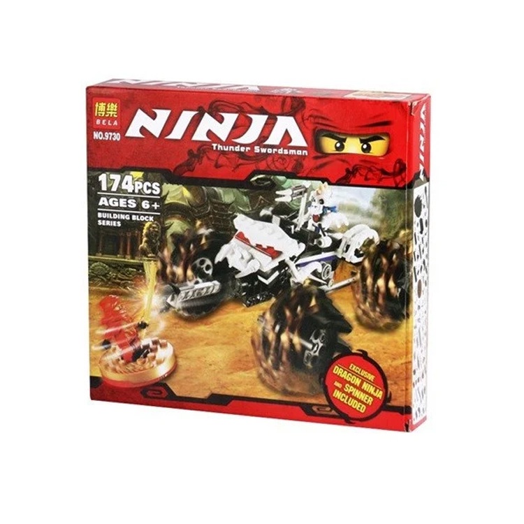 174 chi tiết 2016 Ninjago Bela 9730 Xe ATV của Nuckal Đồ chơi lắp ráp Kai DX Bricks Tương thích với mô hình gạch 2518.