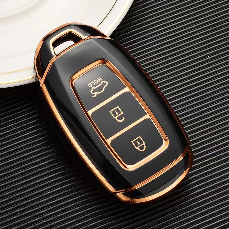Ốp chìa khóa Huyndai Accent 2021 - 2022 - 2023 , Elantra 2023 Bao da cho chìa khoá Accent / KoNa / Santafe Hyundai Accent 2021