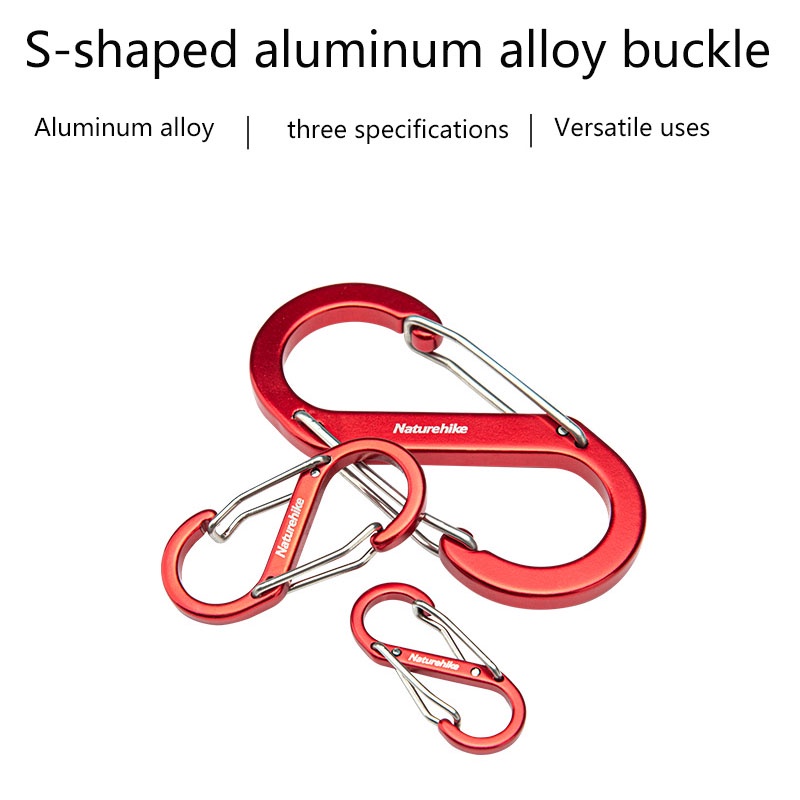 Móc Khóa Carabiner Bằng Hợp Kim Nhôm Đa Năng Hình Chữ S Naturehike
