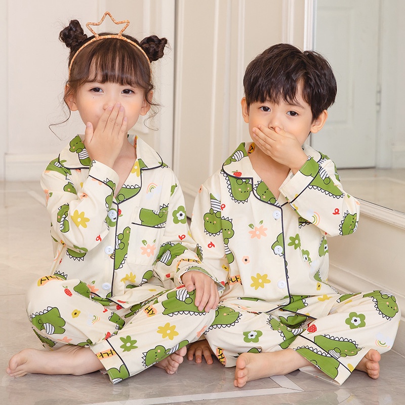 Set đồ ngủ tay dài in hình thỏ dễ thương phong cách Nhật Bản cho bé gái