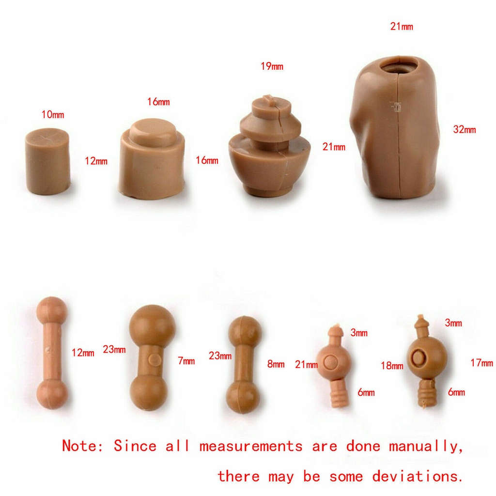 Set 9 Đầu Nối Cổ Áo Tỉ Lệ 1 / 6 Cho Mô Hình Nhân Vật 12 "