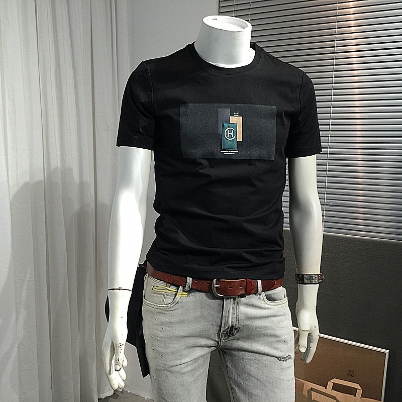 Áo nam Tay Ngắn Cổ Tròn IN Chữ cultivate One 'S Cá Tính