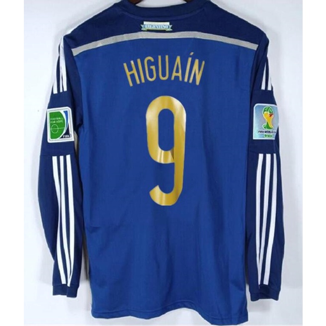 Áo Thun Đá Banh Tay Ngắn / Dài Kiểu Đội Tuyển Quốc Gia Argentina 2014