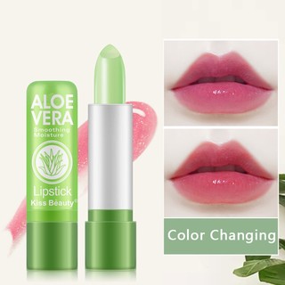 [Hàng mới về] Son dưỡng môi Kiss Beauty chiết xuất lô hội tự nhiên đổi màu được không thấm nước Tslm2