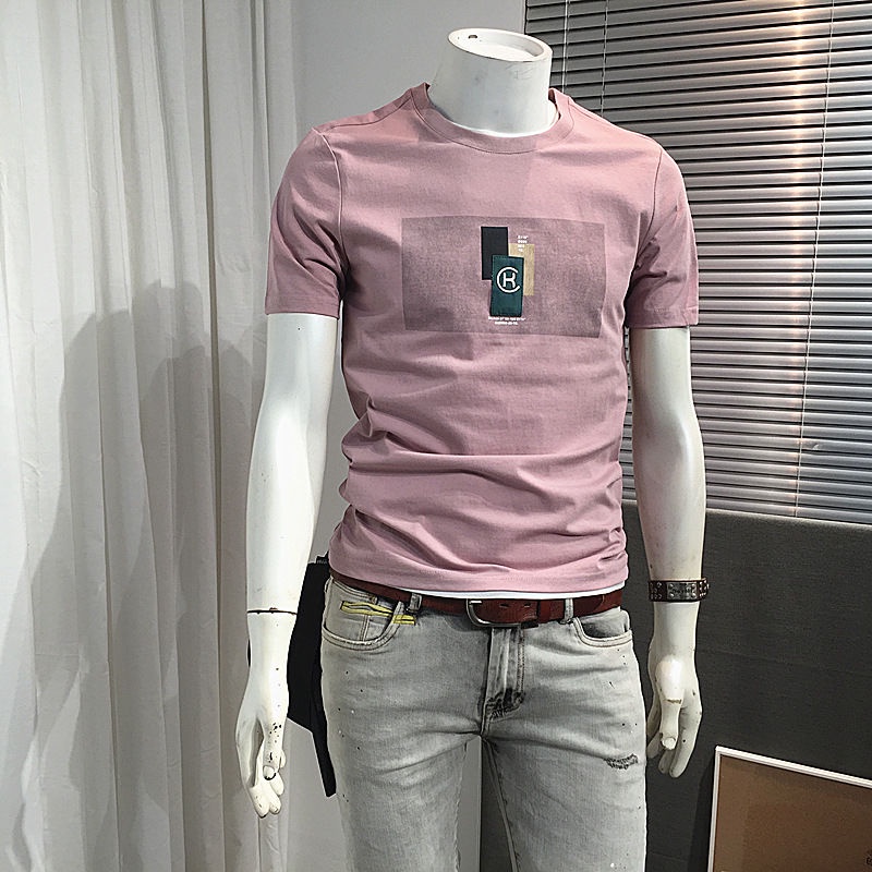 Áo nam Tay Ngắn Cổ Tròn IN Chữ cultivate One 'S Cá Tính