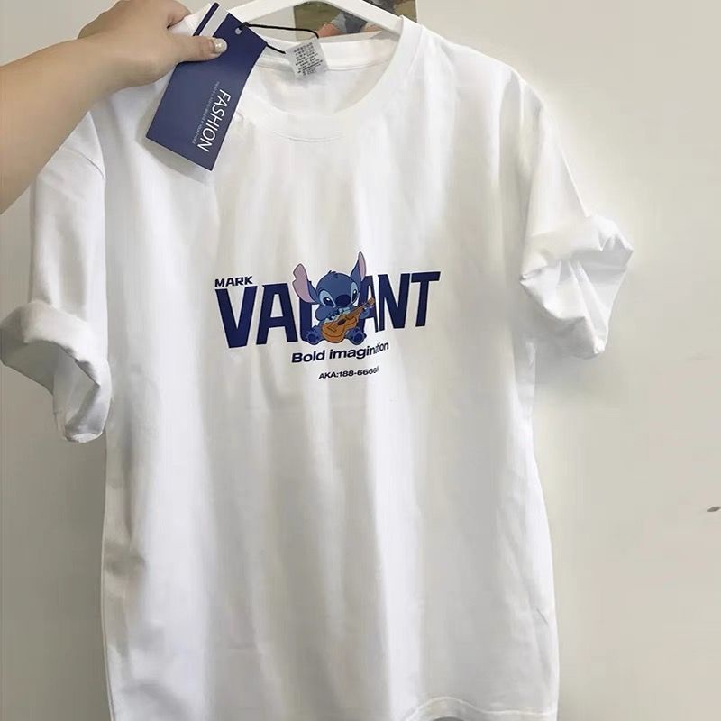 Áo Thun 100% Cotton Tay Ngắn Dáng Rộng In Họa Tiết Phong Cách Hong Kong Cổ Điển Thời Trang Mùa Hè Cho Nam Và Nữ