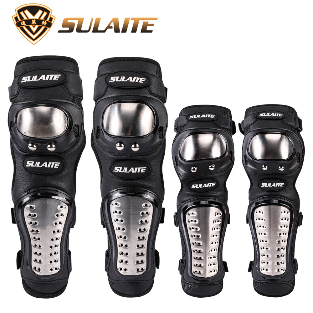 Miếng giáp lót đầu gối, khuỷu tay BẰNG THÉP KHÔNG GỈ bảo hộ đi xe moto đường dài an toàn - Một sản phẩm của hãng SULAITE