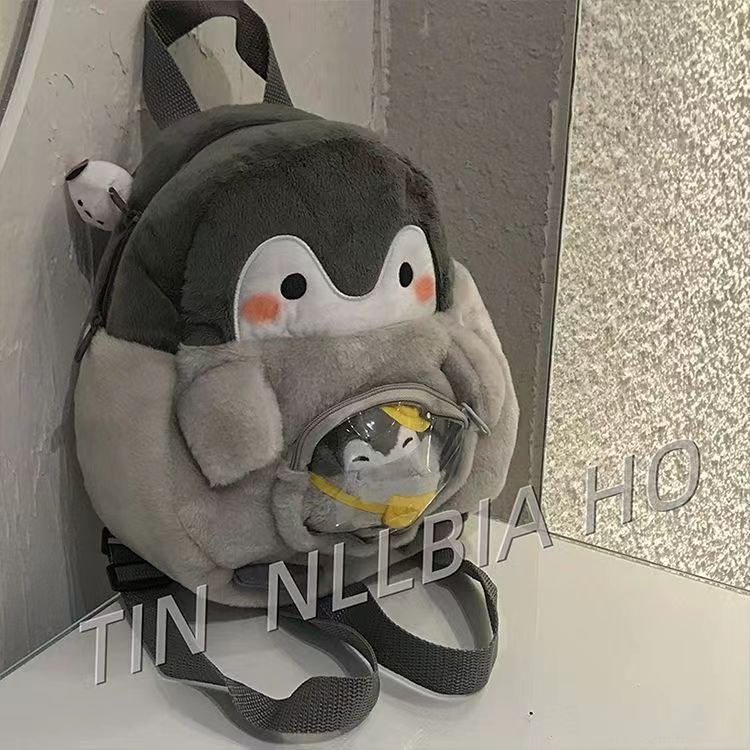 Ba Lô Mini Hình Chim Cánh Cụt Hoạt Hình Xinh Xắn Dành Cho Nữ FT5023