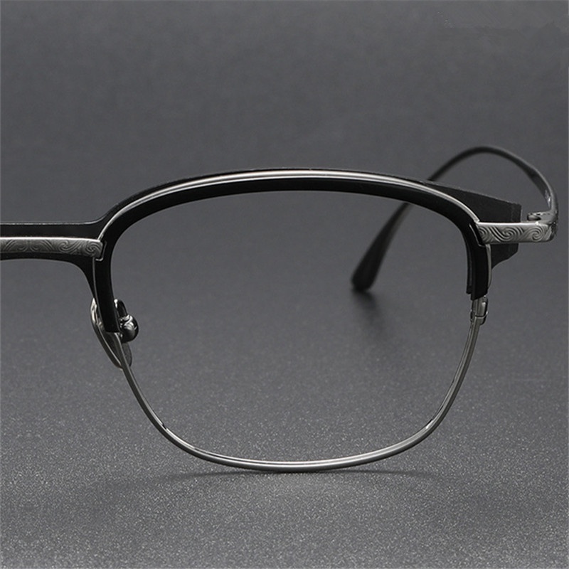 Kính Mát Gọng Vuông Bằng Titan Thời Trang Cho Nam Nữ