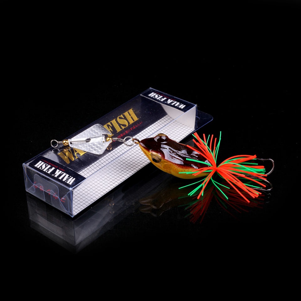 Nhái hơi mồi câu lure cá sắt Mồi Câu Cá nhái hơi mini Mềm Hình Ếch Nhảy Vui Nhộn mồi giả