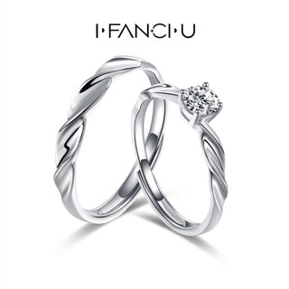 Phụ kiện thời trang nhẫn bạc đơn giản 925 nhẫn cặp đôi ban đầu quà tặng valentine