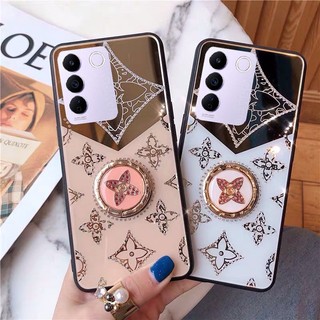 Ốp lưng VIVO V29 5G 2023 V27 5G V27e V25 Pro V25e Y78 Y27 4G 5G Y36 Y02t Y02 Y16 Y35 Y02s Y77 V23 V23e Ốp điện thoại Acrylic cỏ ba lá kim cương thời trang ✷ ❈ Ốp lưng giá đỡ vòng VivoV29