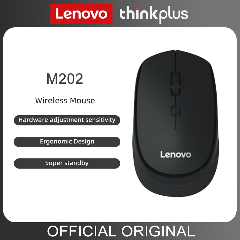 Chuột Không Dây USB Nhận Tín Hiệu 4 Phím Bấm Dành Cho Máy Tính Laptop Lenovo Hot M202 2.4GHz M202 2.4GHz