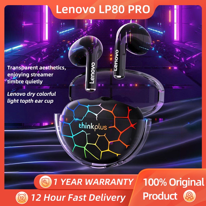 Tai Nghe Chụp Tai Lenovo (Lenovo) LP80Pro RGB Trắng Kết Nối bluetooth 5 / 3 Và Phụ Kiện