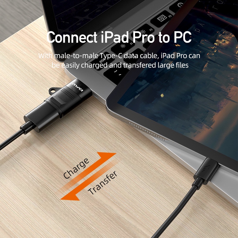 Awei CL-13 Mini Portable USB 3.0 To Type-C Adaptor