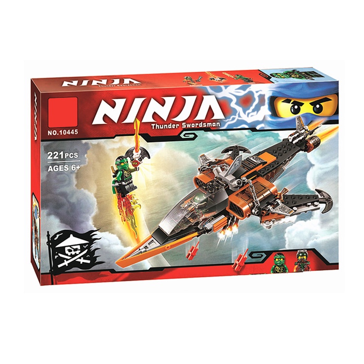 221 chi tiết Ninjago Máy bay Sky Shark Drone jetpack của Lloyd Flintlocke 10445 Đồ chơi lắp ráp cho trẻ em Bricks Tương thích với mô hình gạch 70601.