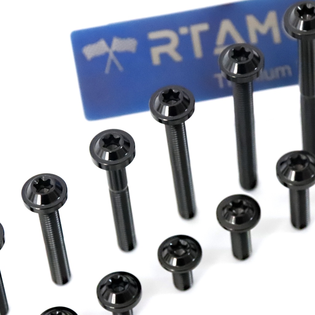 Ốp Điện Thoại Màu Đen / Xanh Dương Bằng Titan RTAMO Gr5 M6X10 12 15 18 20 25 30-60L 13D 5H