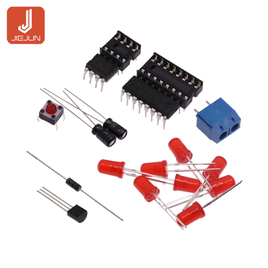 Mô Đun Đèn LED NE555 CD4017 5mm 4.5-5V Chuyên Dụng Tự Làm Xúc Xắc Điện Tử