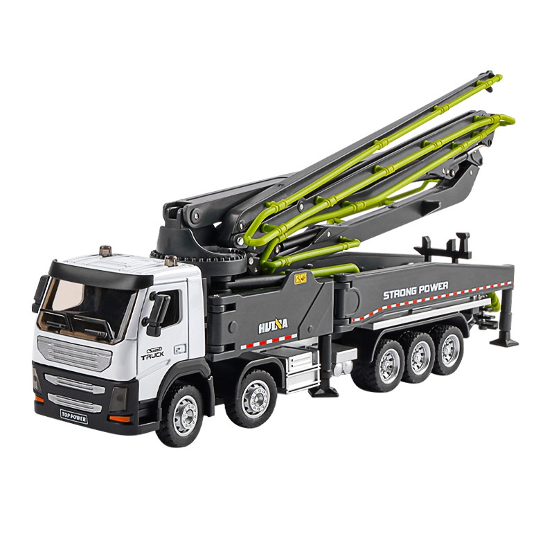 Mô Hình Xe Tải Bơm Bê Tông Bằng Hợp Kim Tỉ Lệ 1: 50