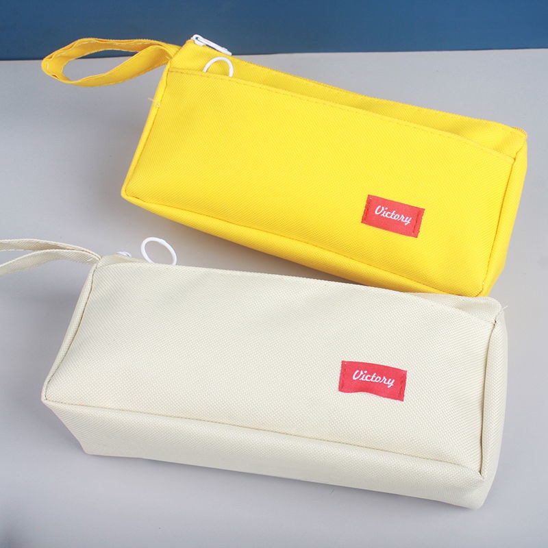 Túi Đựng Bút Hai Lớp Sức Chứa Lớn In Hình Phi Hành Gia Hoạt Hình Đơn Giản Cho Học Sinh Trung Học Nam Nữ