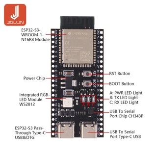 Bảng Mạch Phát Triển ESP32 ESP32-S3 WiFi Bluetooth Internet Type C ESP32-S3-DevKit C N16R8 Cho Arduino