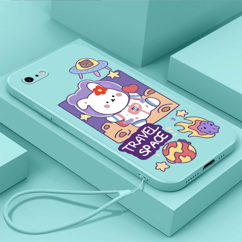 Ốp Điện Thoại Tpu Hình Thỏ Không Gian Cho iPhone 6 iPhone 6s iPhone 7 iPhone 8 iPhone 6 plus iPhone 6 splus iPhone se2020 iPhone se2022
