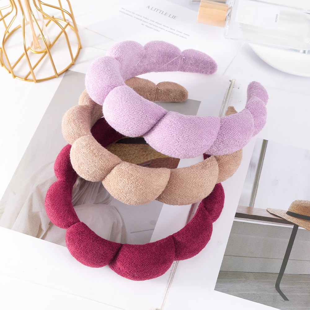 Băng Đô Vải Nhung Màu Trơn Phong Cách Hàn Quốc Cho Nữ