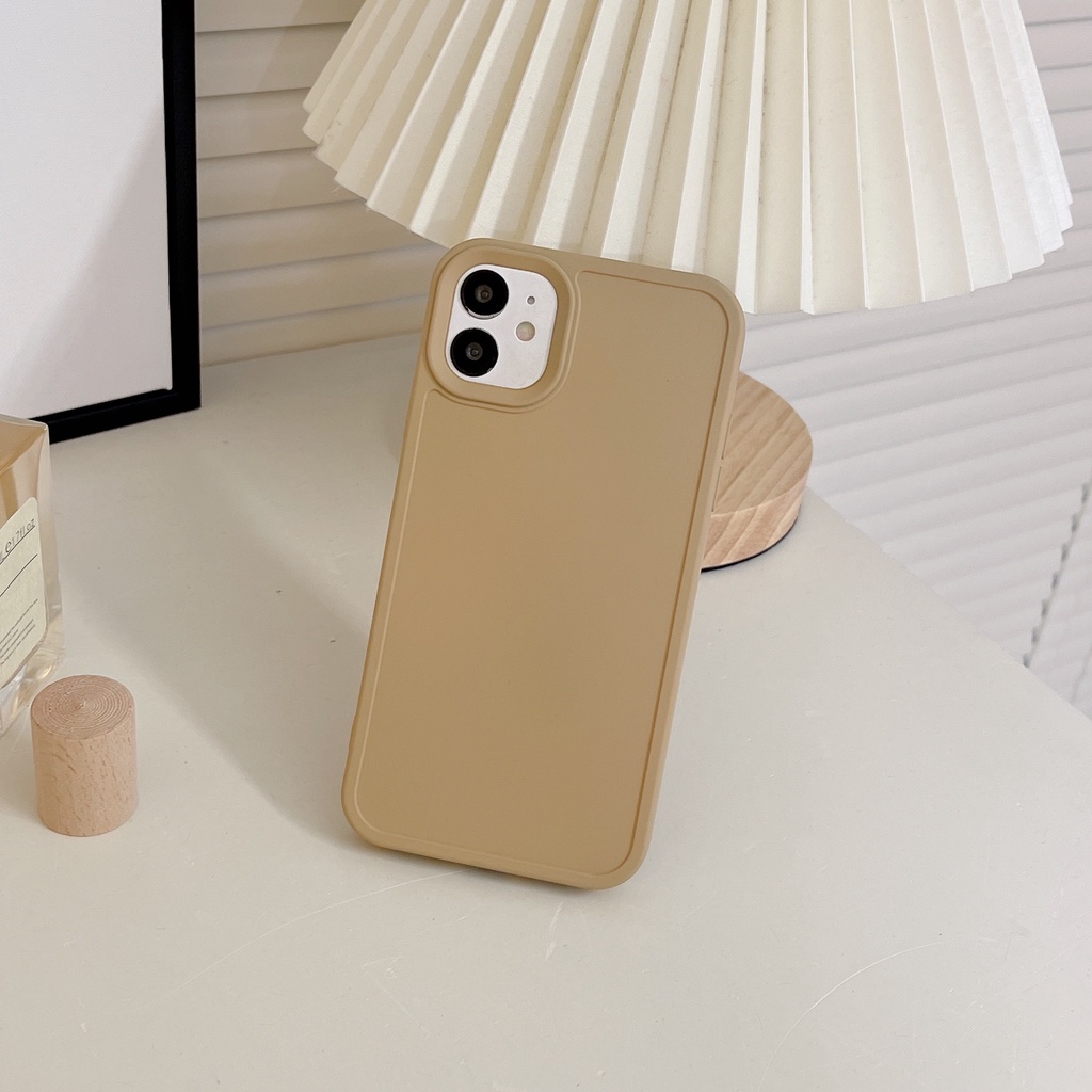 Ốp Điện Thoại TPU Dẻo Màu Trơn Thiết Kế Đơn Giản Thời Trang Cho iPhone 14 13 12 11 Pro Max XS XR 7 8 Plus