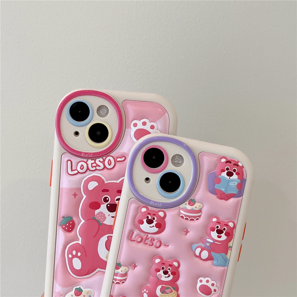 Ốp Điện Thoại Da Viền TPU Dẻo In Họa Tiết Hoạt Hình Dễ Thương Cho iphone 14 Pro Max 13 Pro Max 12 Pro Max