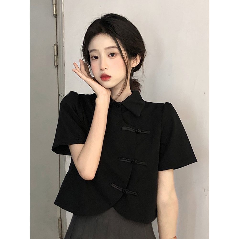 Áo Sườn Xám Tay Ngắn Phong Cách Trung Hoa Thời Trang Mùa Hè 2023 Mới