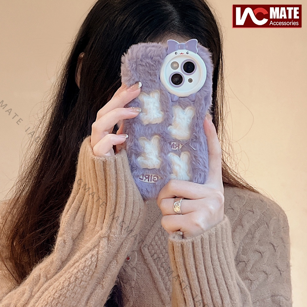 Ốp Điện Thoại Hình Thỏ Bông Cho iphone 15pro max 14 promax 14 plus 12 13 pro max 11