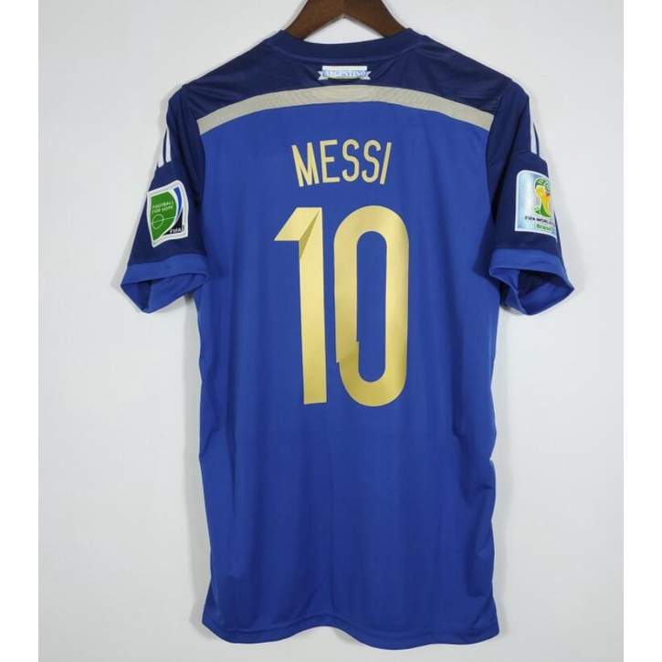 Áo Thun Đá Banh Tay Ngắn / Dài Kiểu Đội Tuyển Quốc Gia Argentina 2014