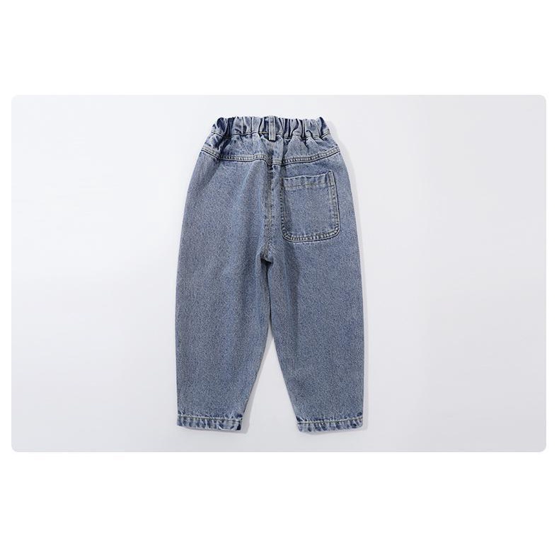 Quần Jean Dài In Hoạt Hình Gấu Dễ Thương Thời Trang Xuân Thu Cho Bé Gái