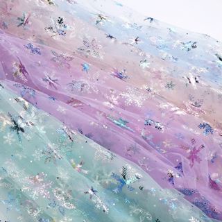 Vải Lưới Họa Tiết Bông Tuyết Làm Trang Sức 1 yard