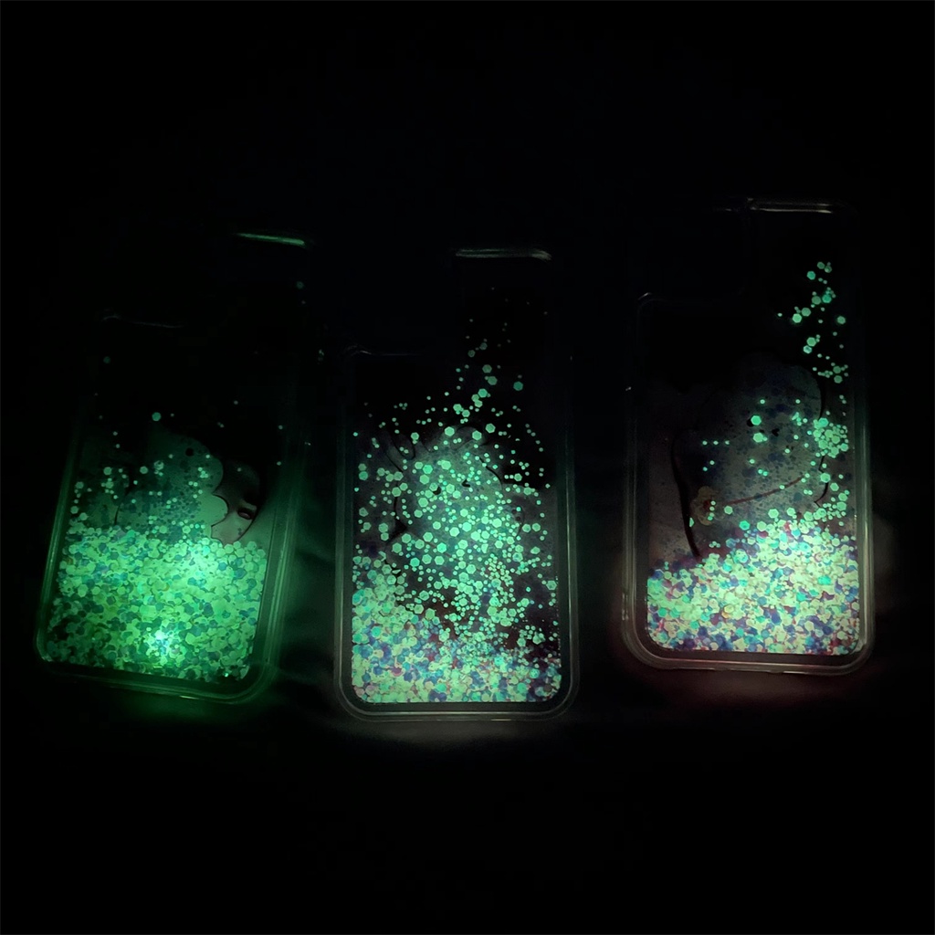 Ốp Điện Thoại Cát Chảy Phát Quang Hình Thỏ Cho iPhone 11 12 13ProMax 14Promax