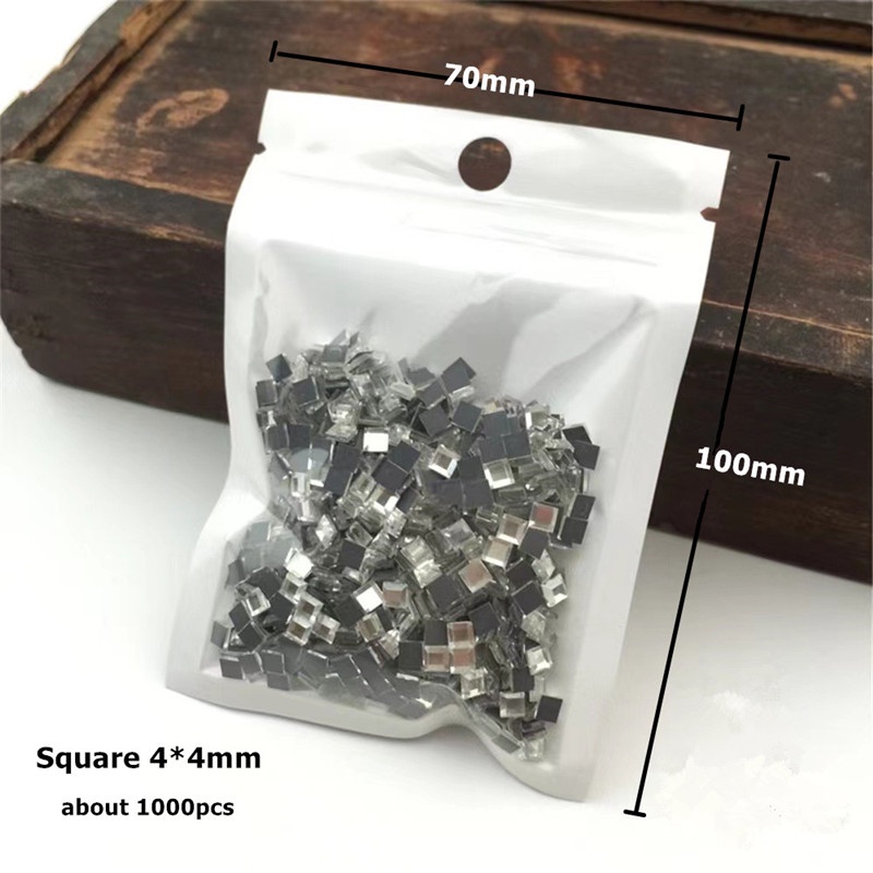 Set 800 / 1000 Viên Đá Vuông / Chữ Nhật / Đính Trang Trí Móng Tay / Đầm Cưới Không Nóng 218