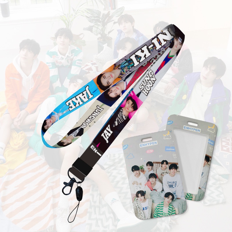 Blackpink Set Dây Đeo Cổ + Túi Đựng + Ví Đựng Thẻ In Hình Nhóm Nhạc Kpop BTS TXT Treasure ATEEZ INTO1 StrayKids STAYC SPY FAMILY E Eunhypen NEW LE Sferafim  I-DLECard