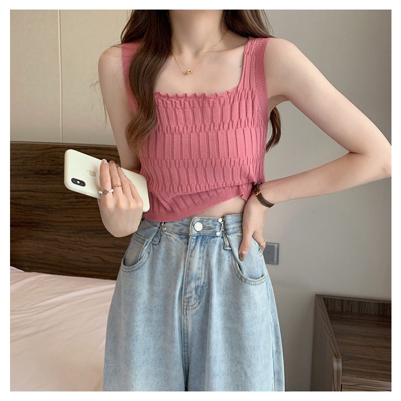 Áo Hai Dây Vải Lụa Lạnh Hở Lưng Thời Trang Mùa Hè Cho Nữ